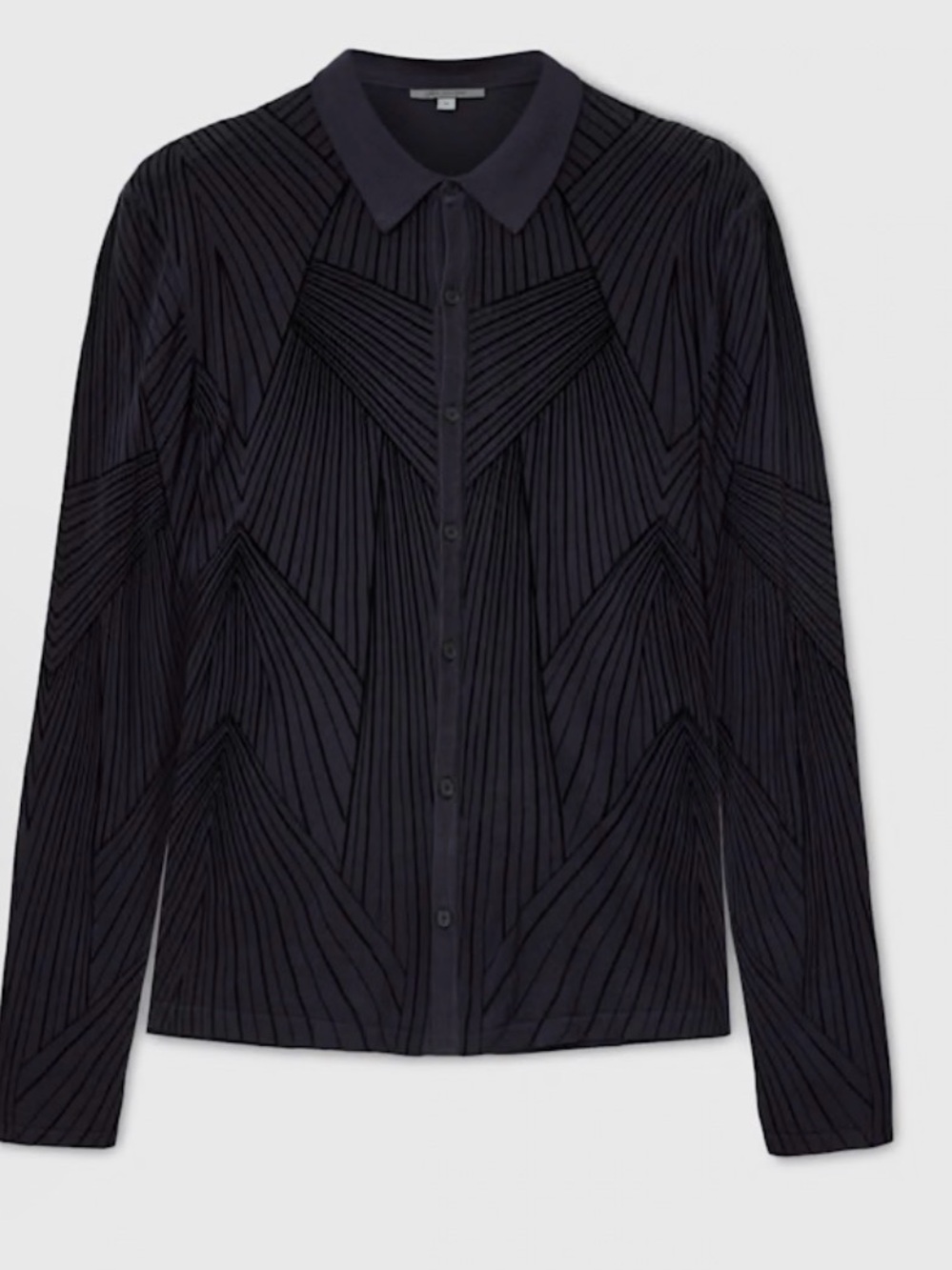 John Varvatos Dorian Button Front Sweater Shirt | color: black | size: L